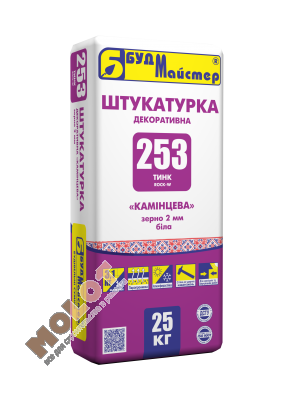 Штукатурная смесь «камешковая» на белом цементе Тинк-253 (2 мм, 25 кг)